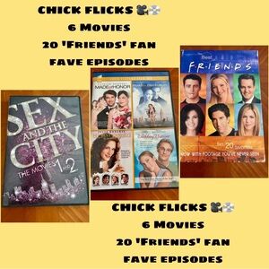 🎥💿CHICK FLICK WEEKEND. 6 movies and BEST of FRIENDS episodes. WOW 💿🎥 DVD’s